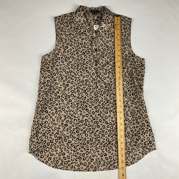 NWT Theory 100% Silk Tank Blouse Women's Size Medium - Cheetah Print - Picture 8 of 14
